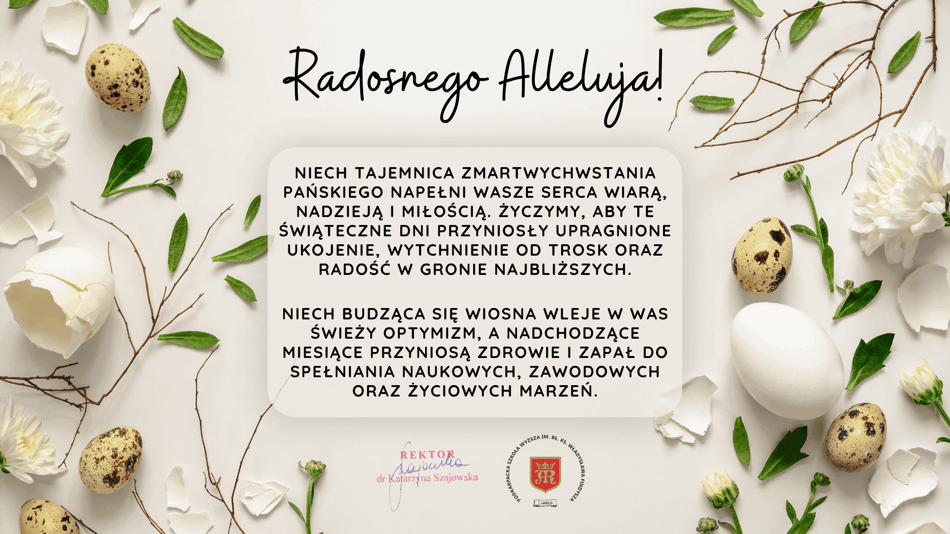 Życzenia z okazji świąt Wielkanocnych