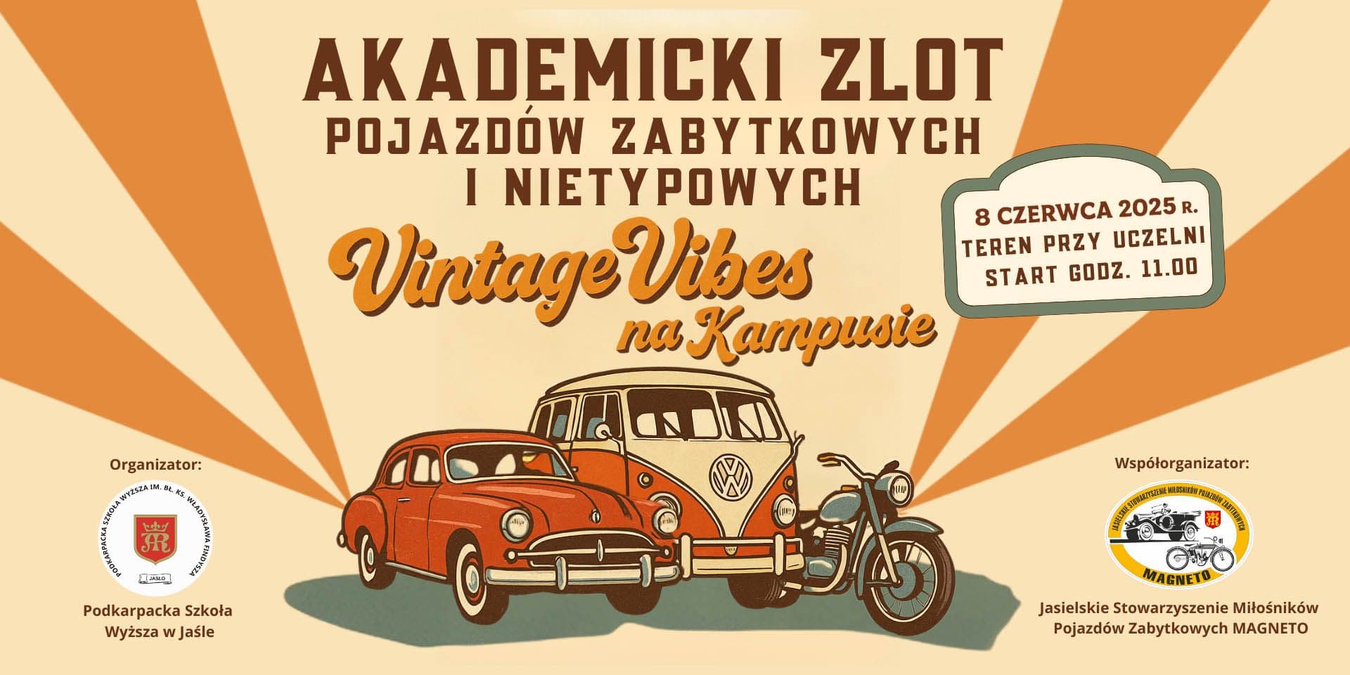 Akademicki Zlot Pojazdów Zabytkowych i Nietypowych – Vintage Vibes na Kampusie – 8 czerwca 2025 r.